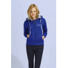Sweat-shirt femme bicolore à capuche